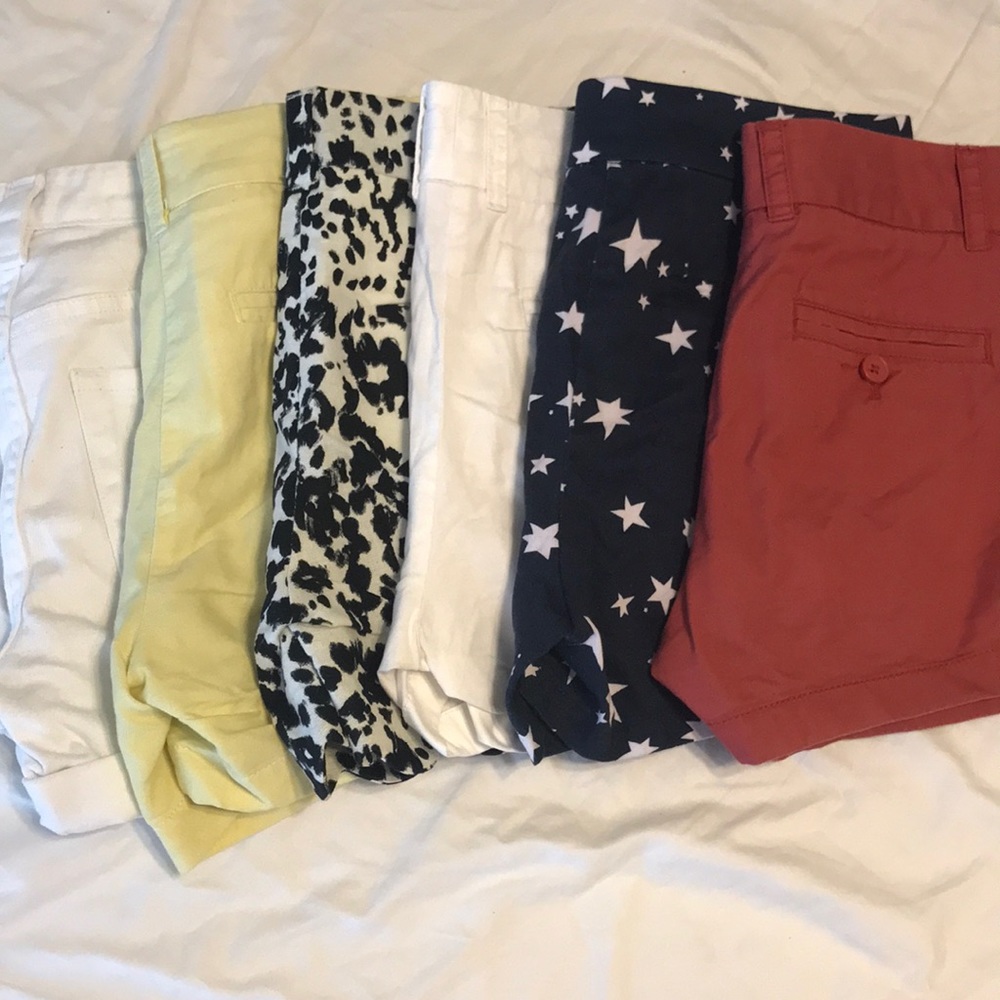 6 pairs of jcrew shorts